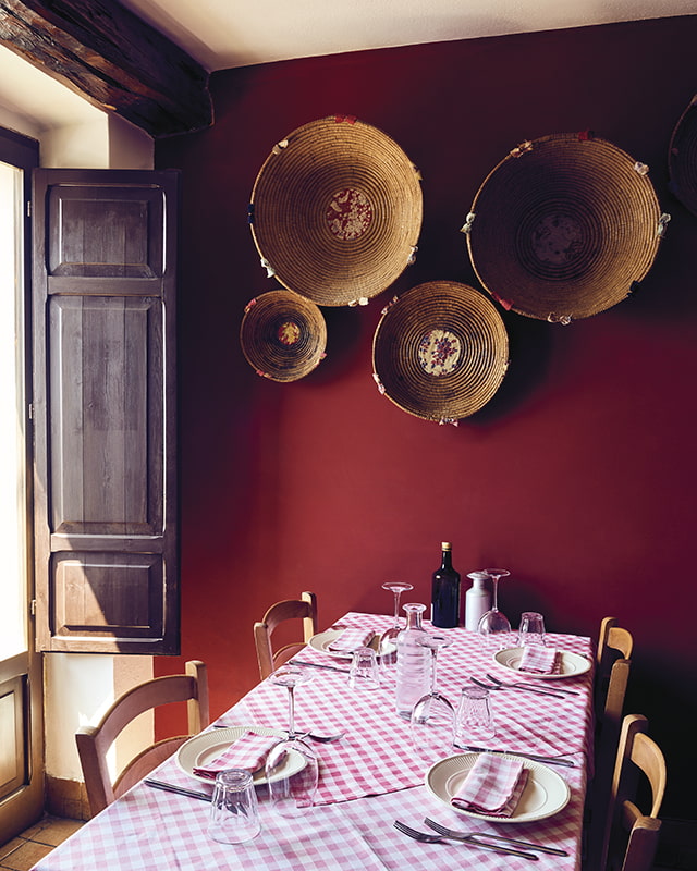 Table dans un restaurant en Sardaigne