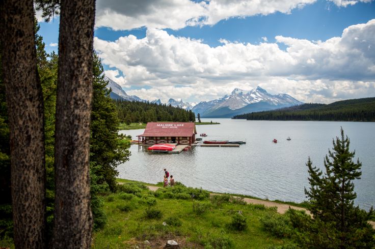 lac Maligne dans le Parc Jasper - Canada