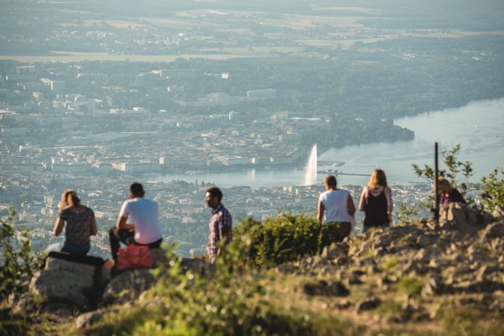 Geneve depuis la montagne Salève - Suisse
