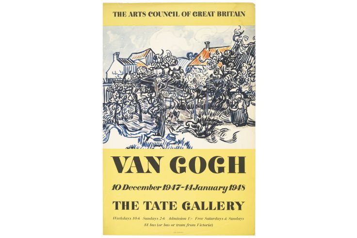 Vincent van Gogh exhibition poster - Tate Gallery 1947
