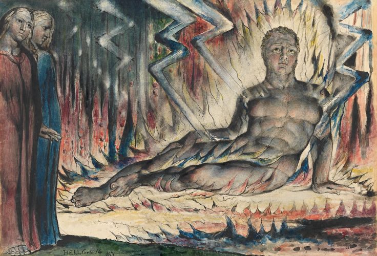 William Blake - Capaneus the Blasphemer - 1824-1827