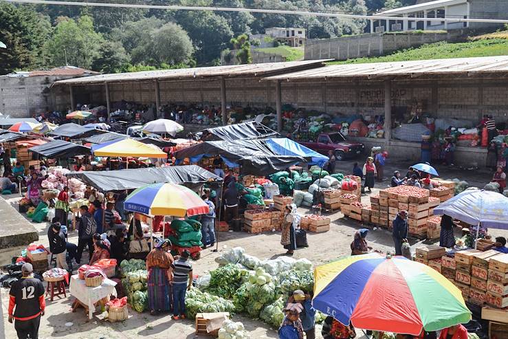 Le marché aux légumes d'Almolonga - Quetzaltenango - Guatemala