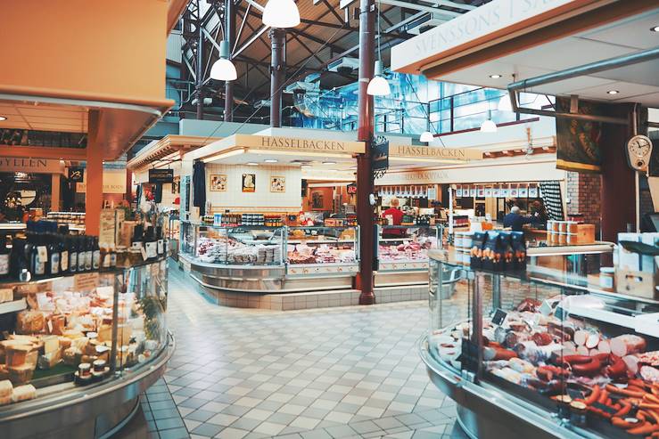 Dans le marché de Göteborg - Comté de Västra Götaland - Suède