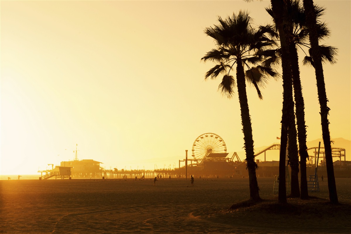 Couche de soleil sur Santa Monica