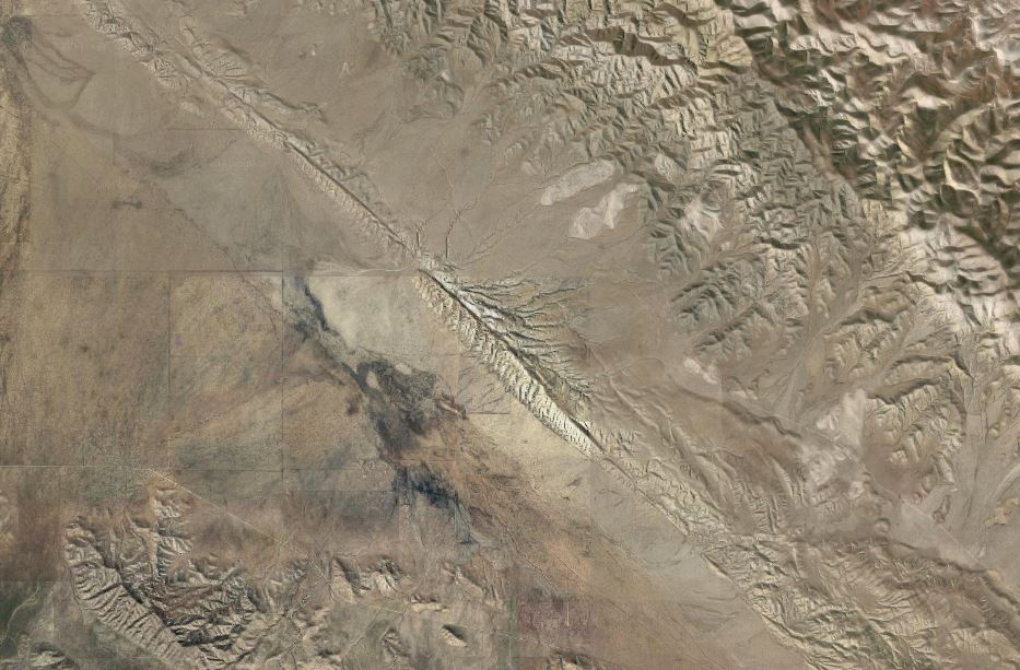 Vue satellite de la faille de San Andreas