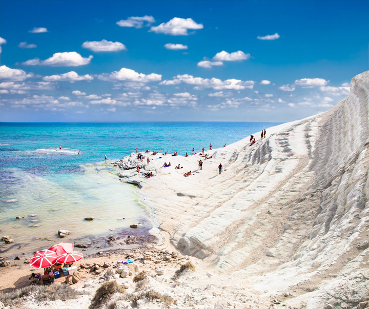 Plage de Scala dei Turchi en Sicile