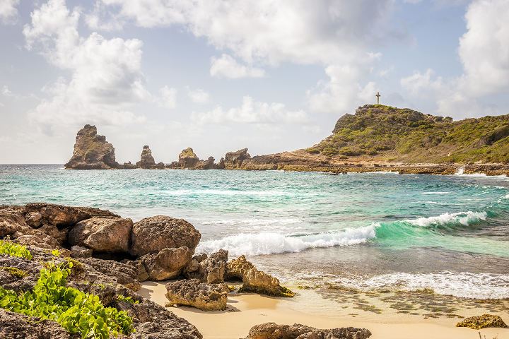 Plage à Saint-François en Guadeloupe