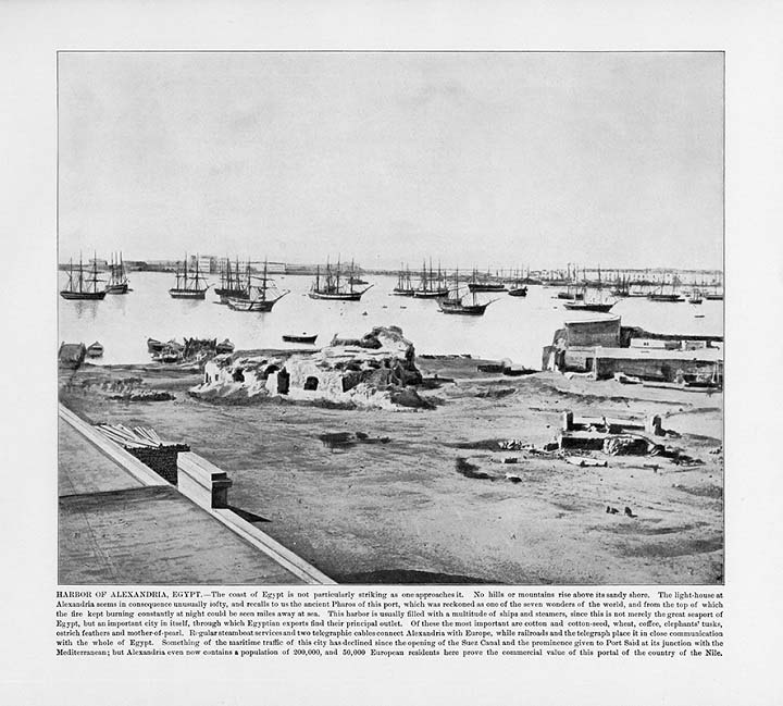 Vieille image du Port d'Alexandrie 