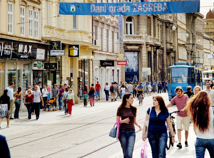 ambiance de la ville a Zagreb