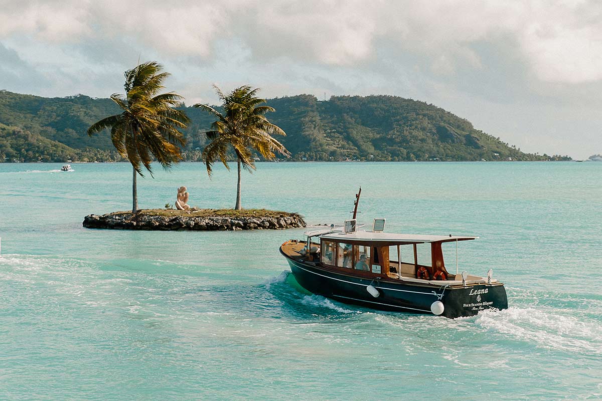 Bateau à Bora-Bora