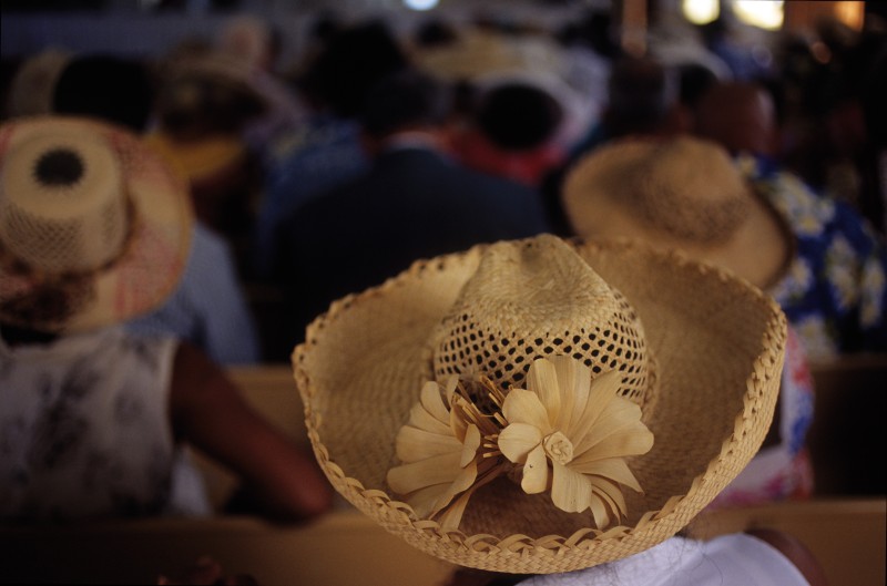 Chapeau de paille en Polynésie