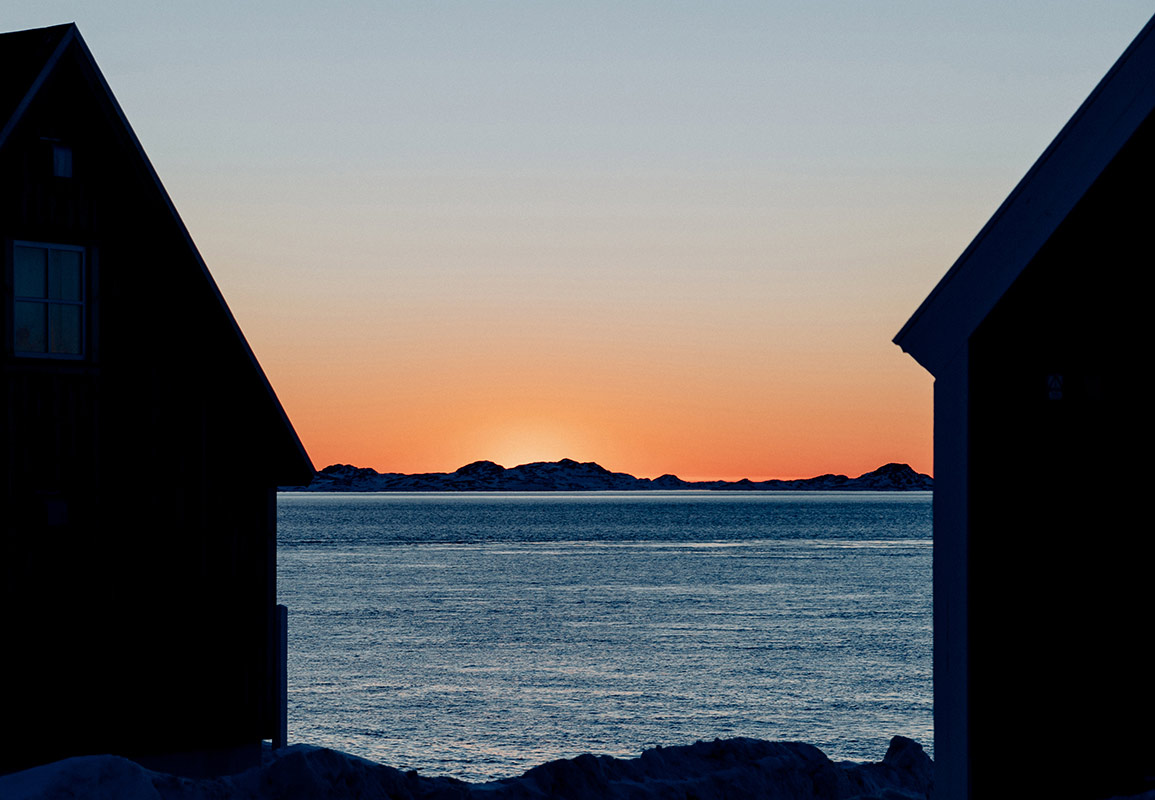 Couché de soleil à Nuuk