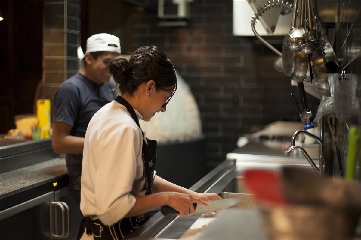 femme qui cuisine à Mexico