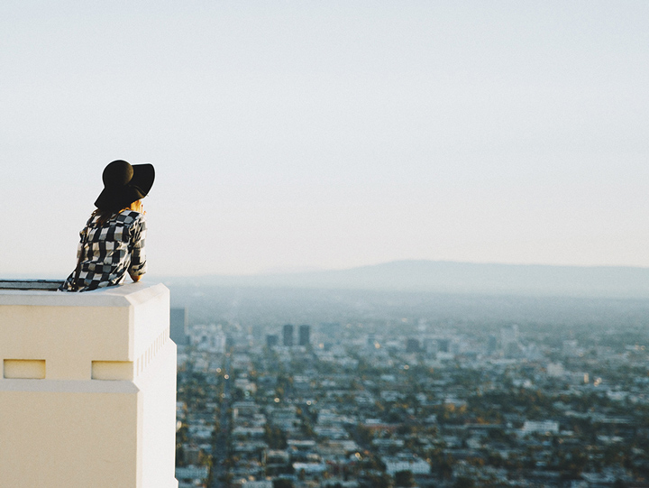 femme sur l'Observatoire Griffith