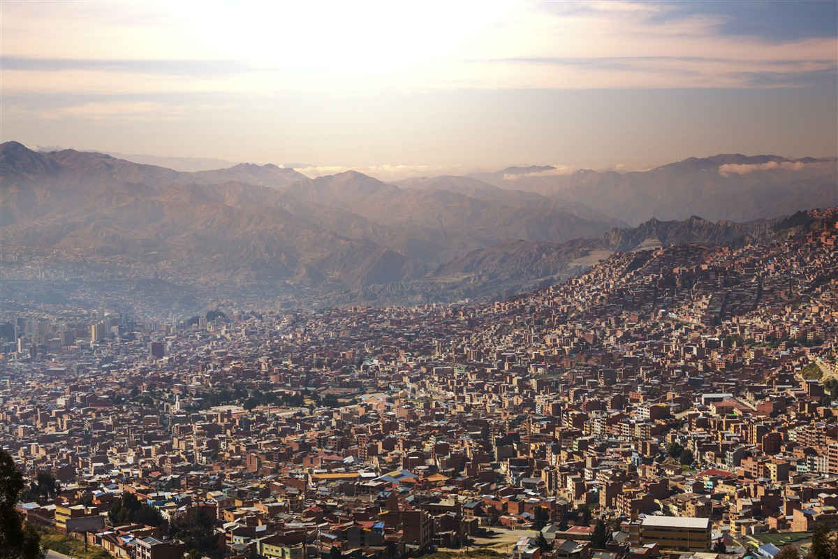 Vue aérienne de La Paz