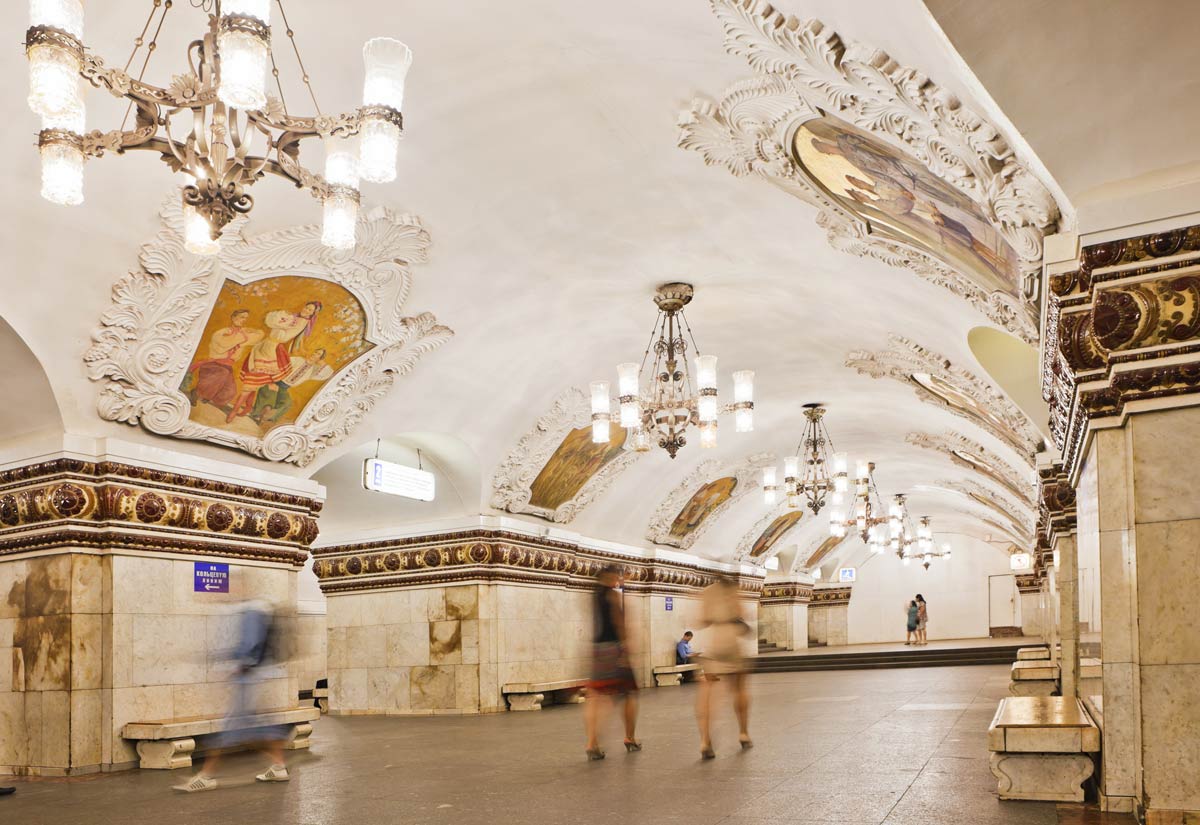 tunnels du métro à Moscou