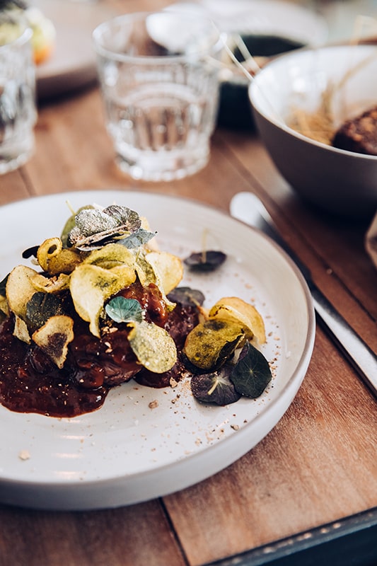 Plat dans un restaurant à Copenhague