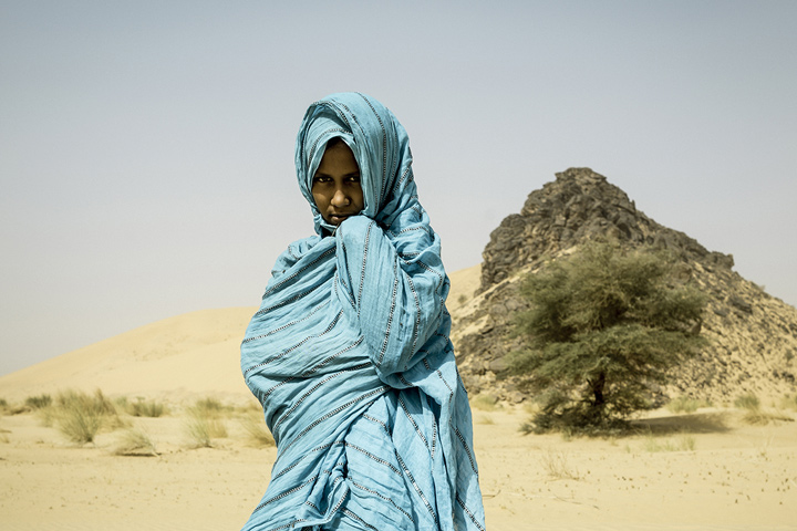 Portrait d'une femme en Mauritanie