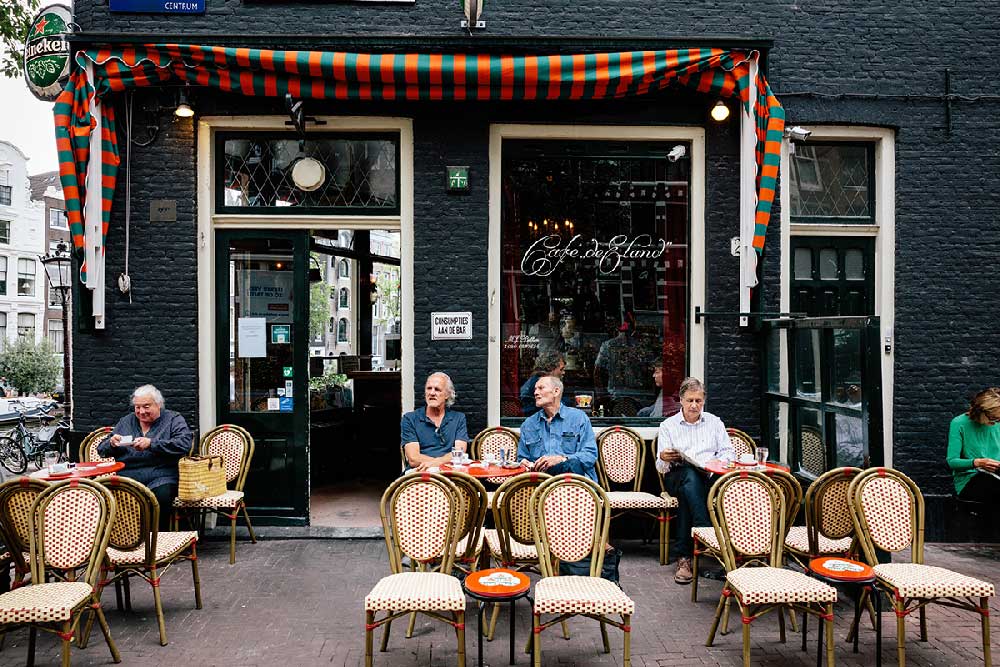 terrasse de café à Amsterdam