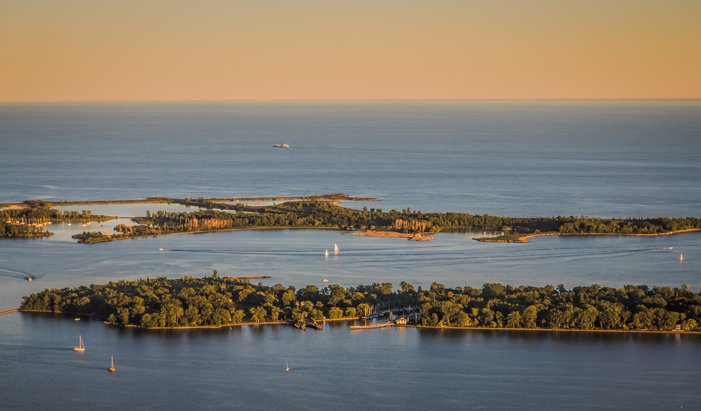 Vue panoramique sur l'archipel de Toronto